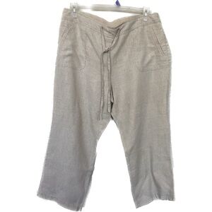 Charter Club Beige Linen Capri Pants Size 16